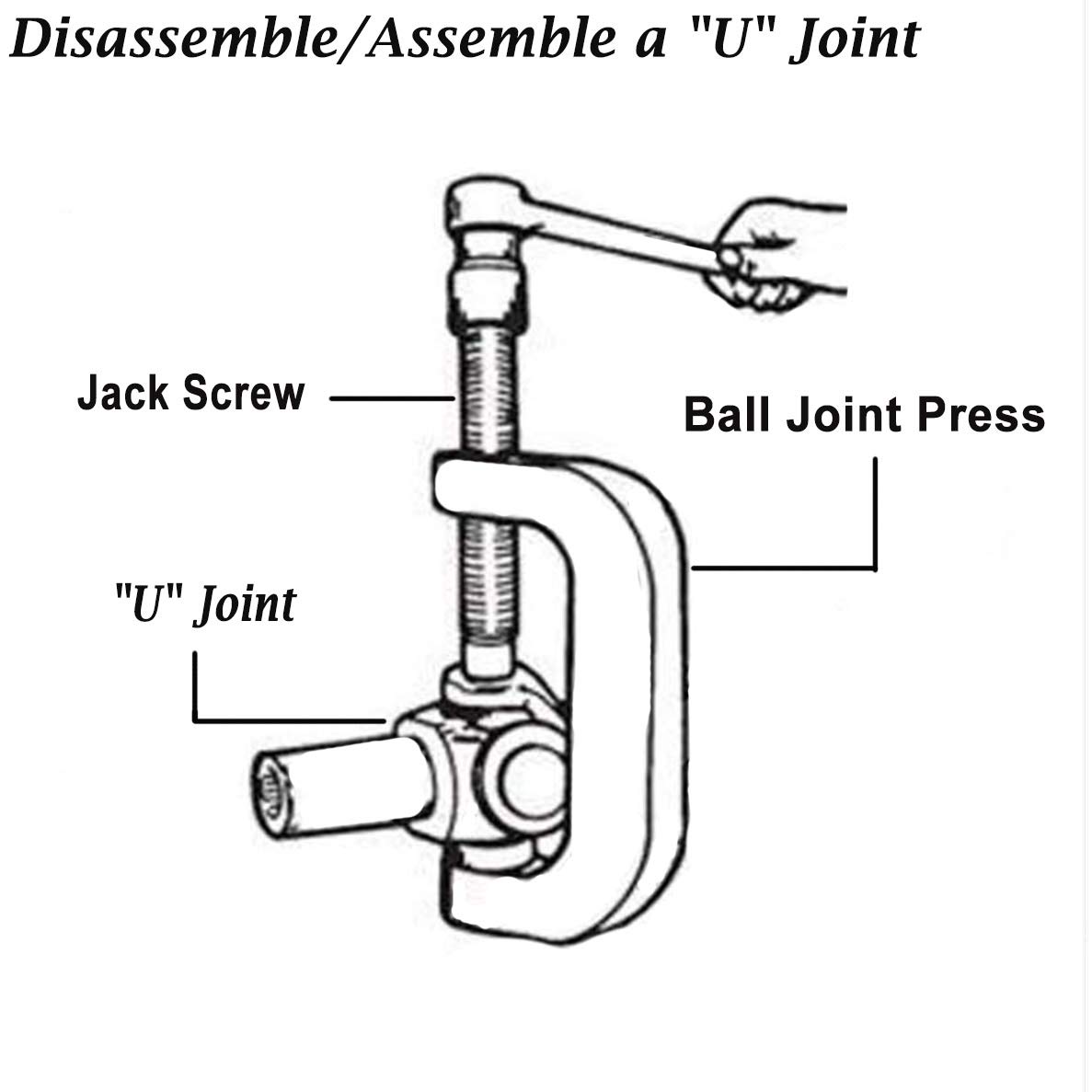 8MILELAKE 21Pc Universal Ball Joint Repair Removal Tool Kit Remover