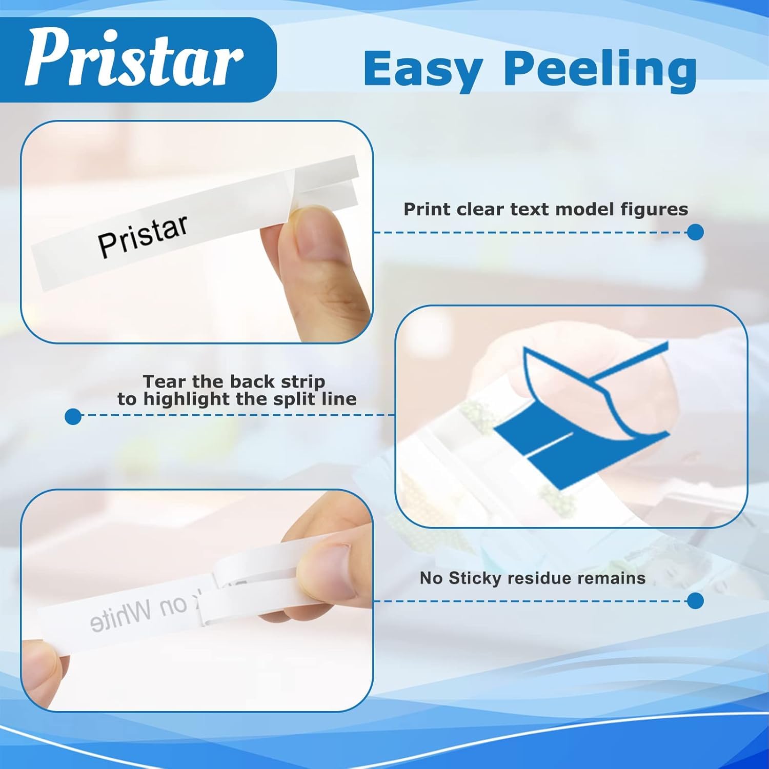 Pristar 20x Compatibile per Brother P-Touch 12mm Nastro per Tze-231 Tze231 Etichette, per Brother P-Touch PT-H100R PT-H105 PT-H100LB PT-H110 H107B D400 PT-D210 PT-E100 D600VP 1000 1010 H105 H100LB