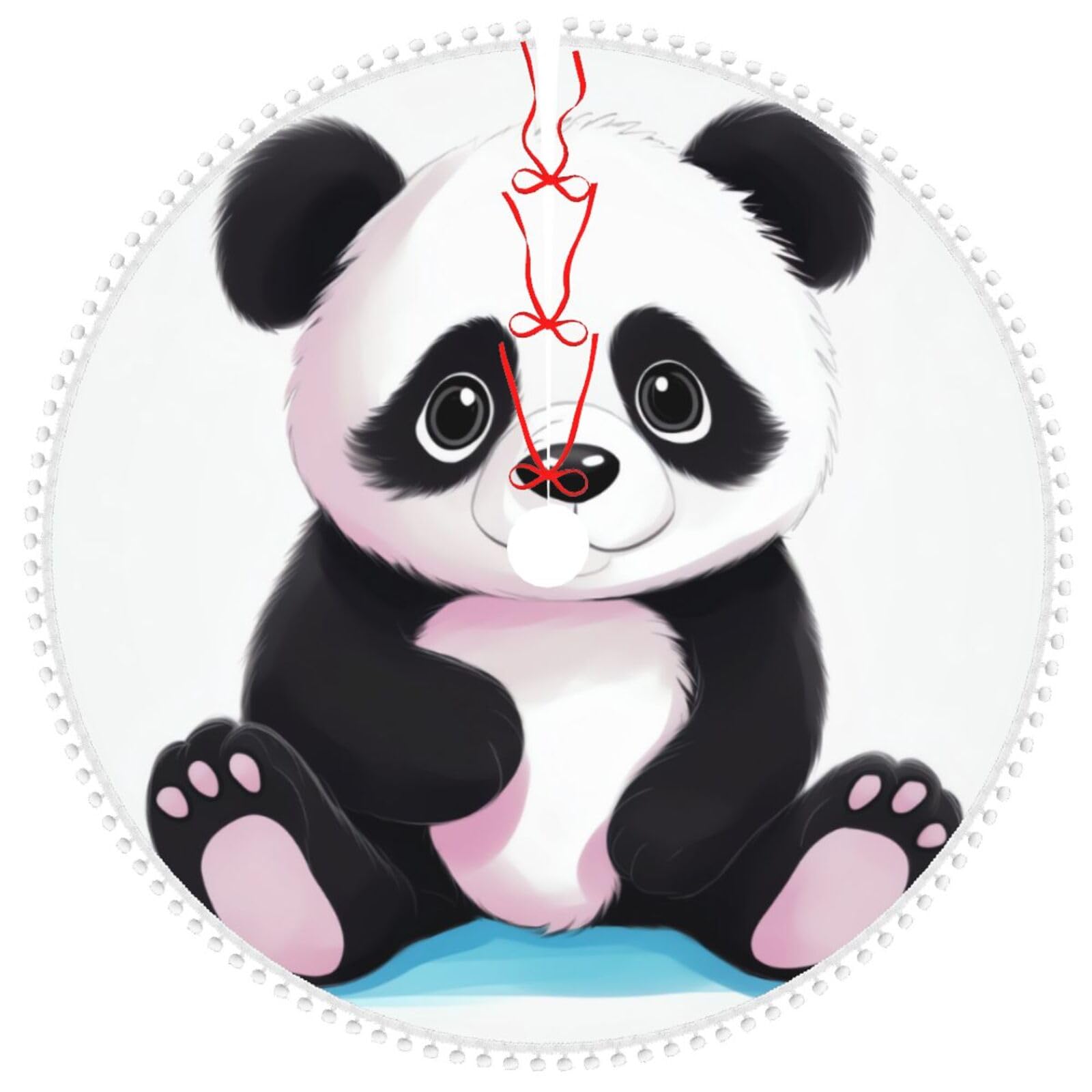 Jupe de sapin de Noël panda pour illuminer le salon pendant les fêtes