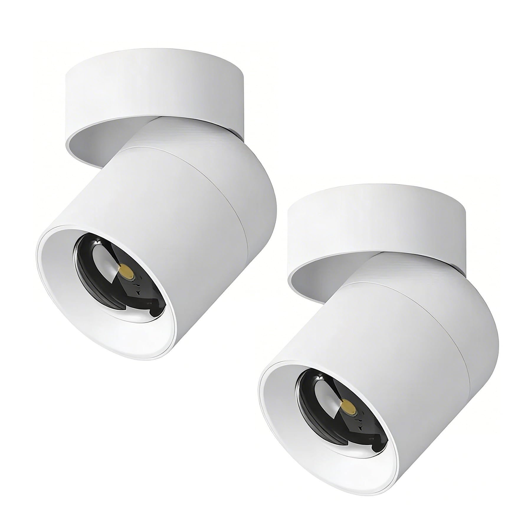 2 Pack LED Surface Mounted COB Led Downlight 3000K Warm White 240V Mains 360° Rotatable Ceiling Spotlight - White