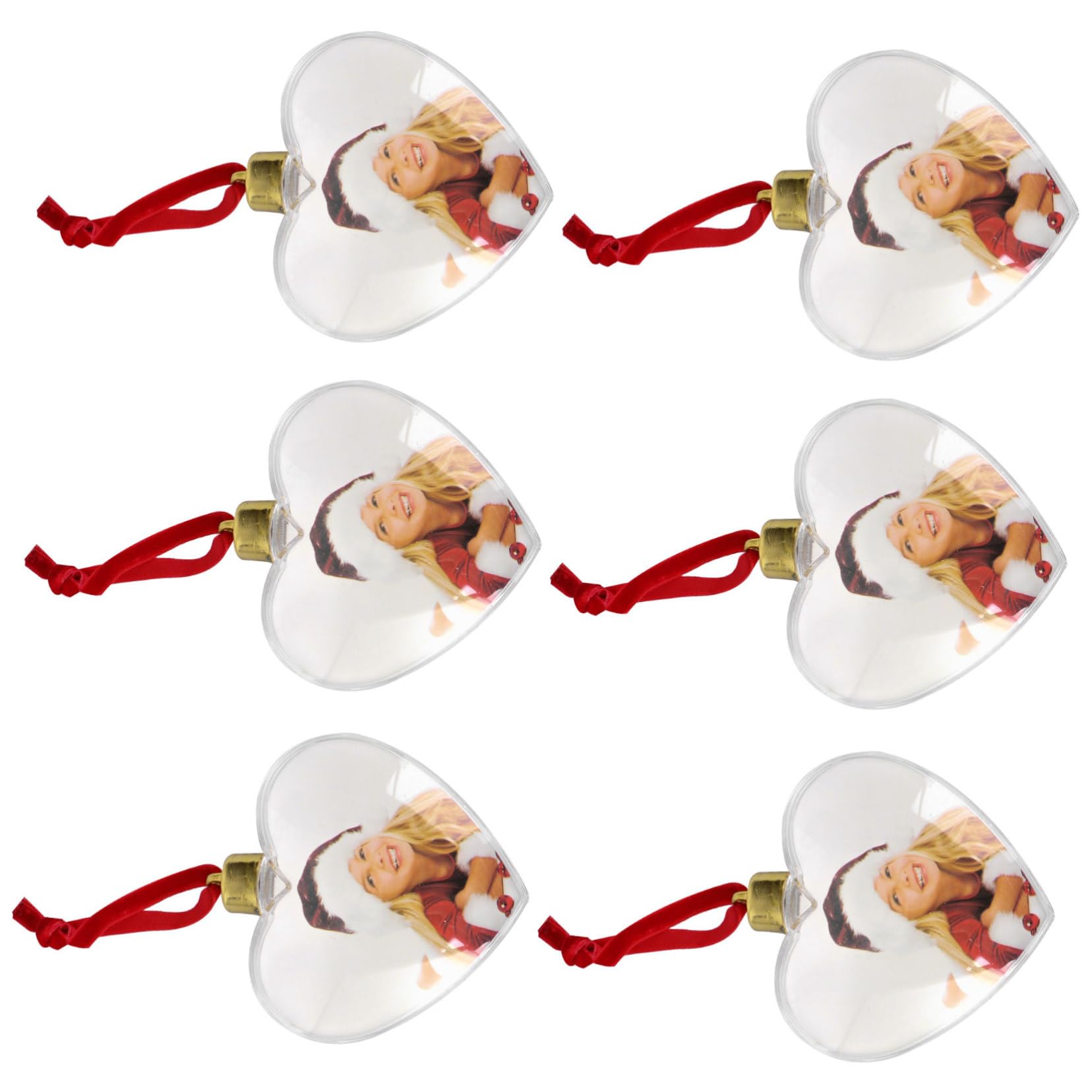 Decoración Fotográfica de Plástico para Fiestas, 6 Piezas en Color Claro