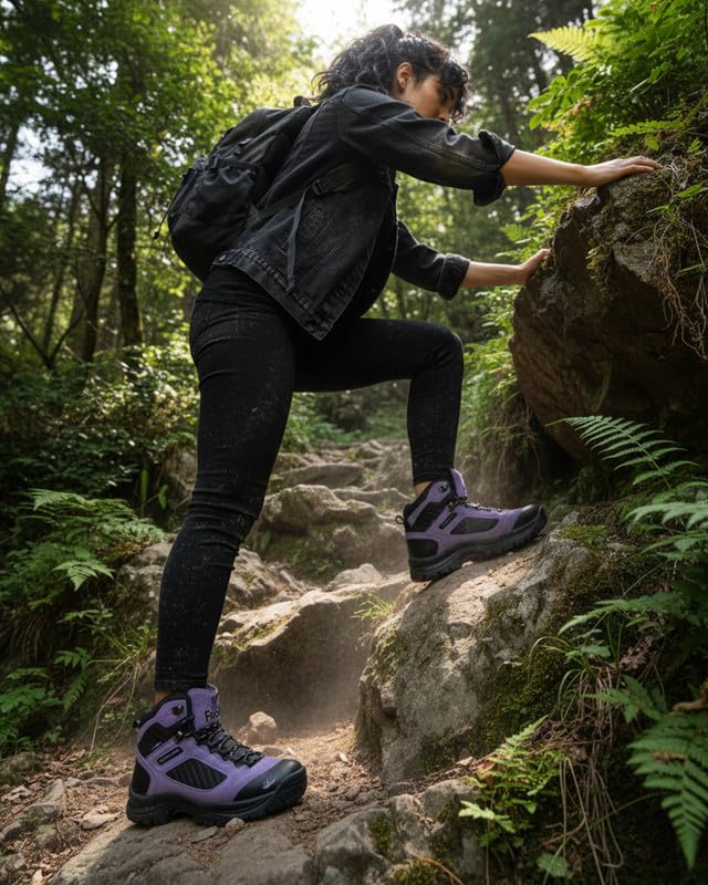 Image of Bacca Bucci Frontier Women's Hiking & Trekking Boots | Lightweight Textile Upper | High Grip Outdoor Trail Shoes for Women