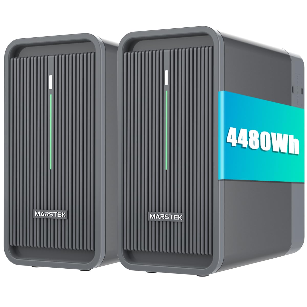 2*B2500 Marstek Balkonkraftwerk mit Speicher, 2025 Updated Marstek 2240Wh LiFePO4 Akku 6000 Ladezyklen, Erweiterbar auf 8960Wh, Einfache Installation, IP65,0% MwSt - Nur für Privatpersonen