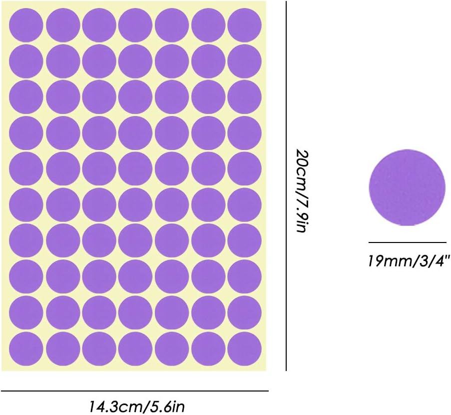 2800 pcs 34 Round Neon Color Coding Dot Labels Nepal | Ubuy