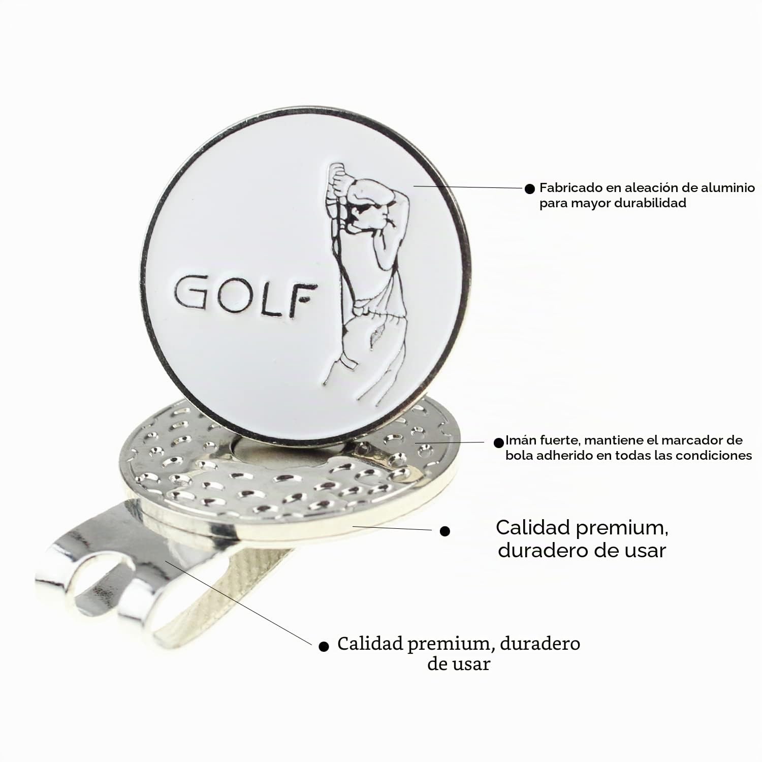 Kofull Marcadores de Pelotas de Golf de Goma, Clips Magnéticos de Silicona, 3 PCS