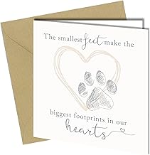 Sympathy Card for Pet Dog Cat Bereavement Condolence Sorry For Loss Death of pet dog cat The Smallest Feet#73