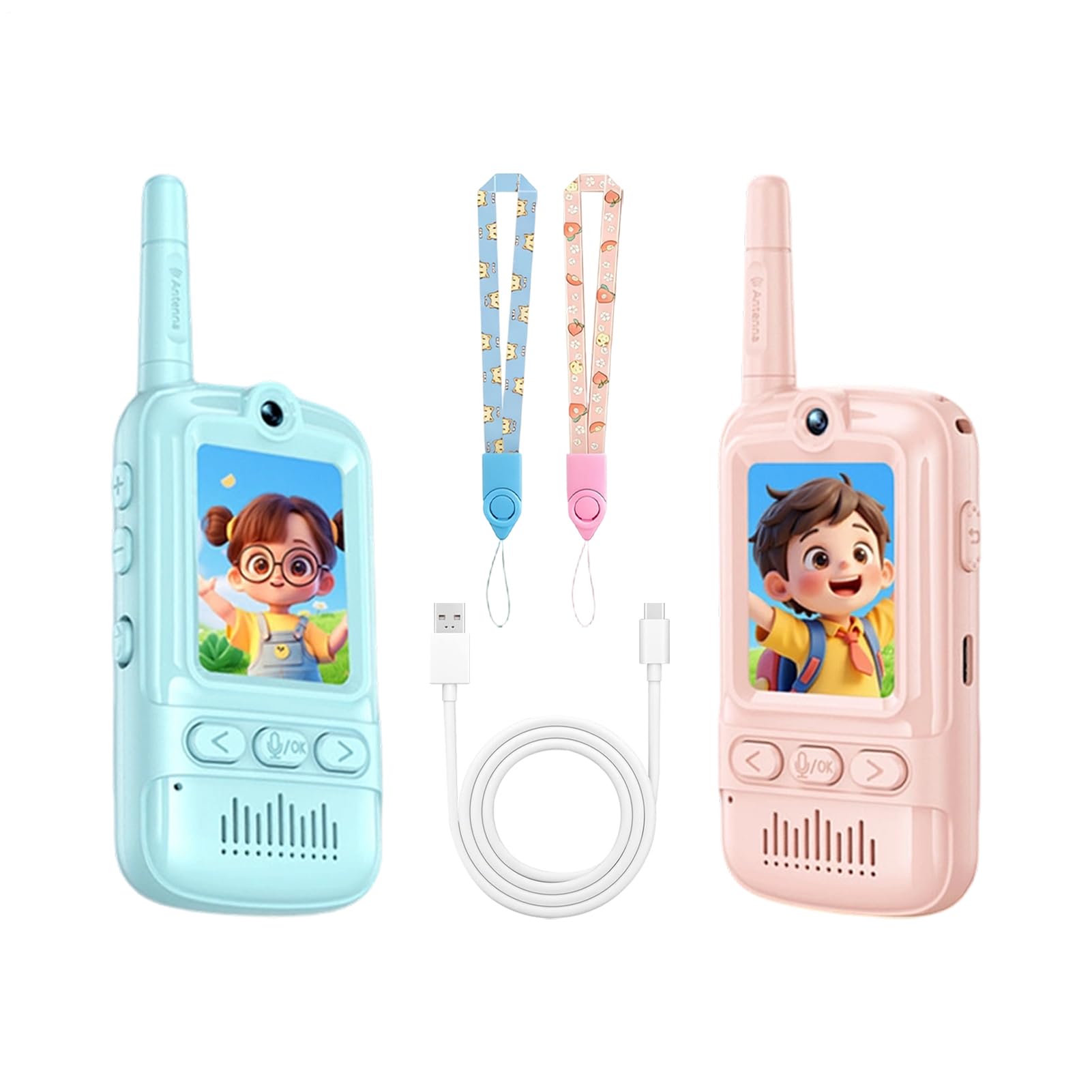 Walkie-Talkies Vidéo 2 Pièces Rechargeables Jouet Intérieur Extérieur