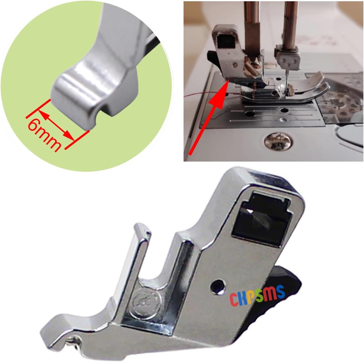 CKPSMS Brand - 1PCS Low Shank Presser Foot Holder #CY-7300F Compatible with/Replacement for Brother Brand,Singer Brand,Babylock Brand,Kenmore Brand