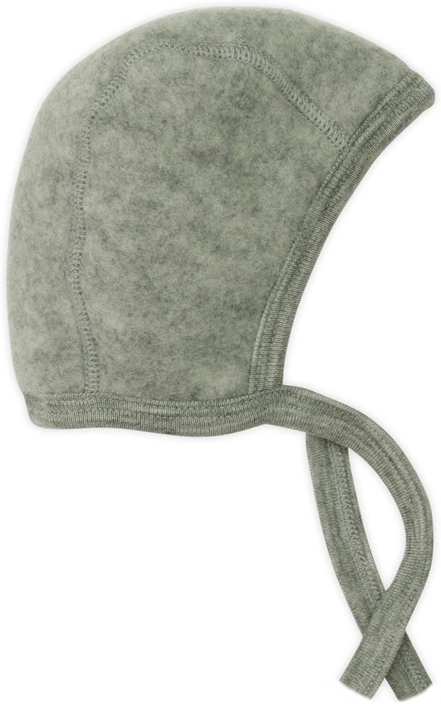 Engel, Baby Bonnet, 100% Organic Wool (0-2 Months (Height 18-22) (EU 50/56), Light Grey Melange)