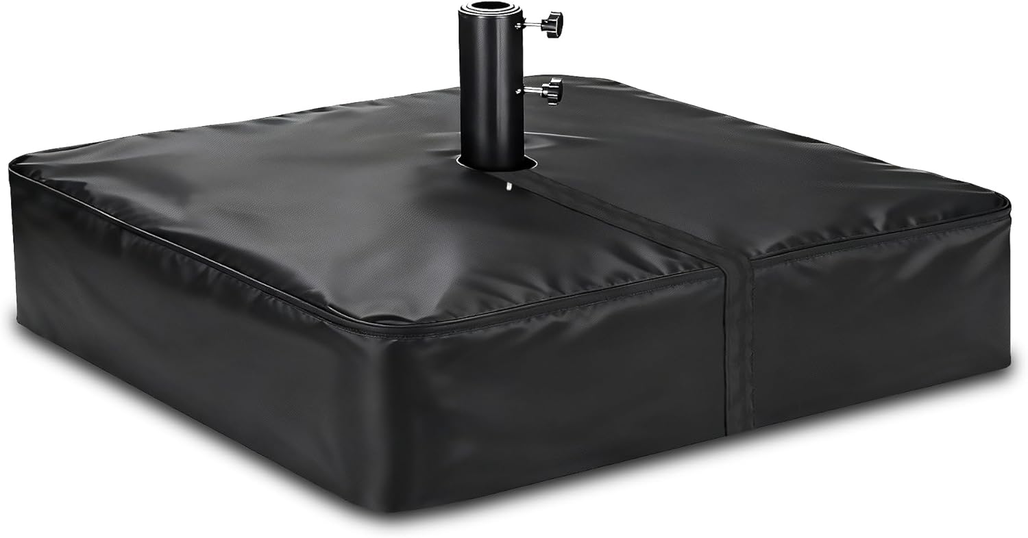 Rileytee Patio Umbrella Base Cover,Outdoor Heavy Duty 600D Waterproof Anti-UV Square Umbrella Stand Base Covers,Cover Only(30"L x 30"W x 5"H-Black)