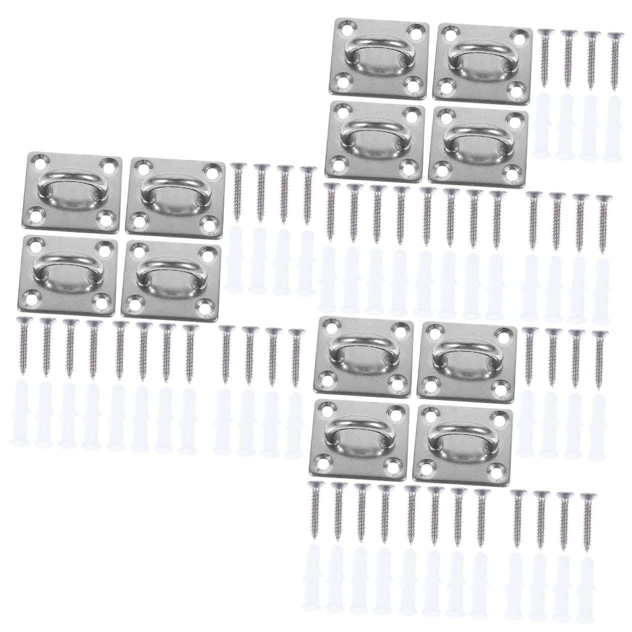 Crochets de plafond fiables Ciieeo en acier inoxydable silver au design épuré