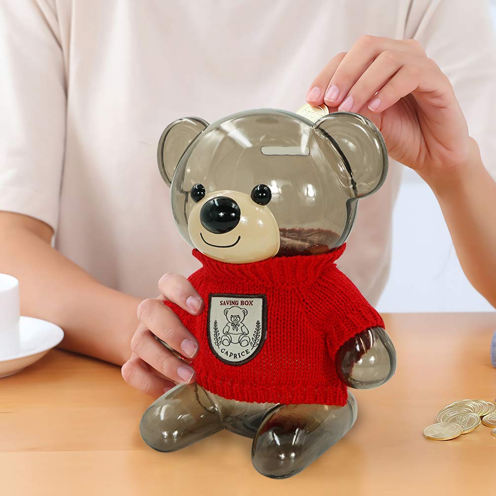 Amazon.co.jp: DreamsEden かわいいクマの貯金箱 大きな愛らしい