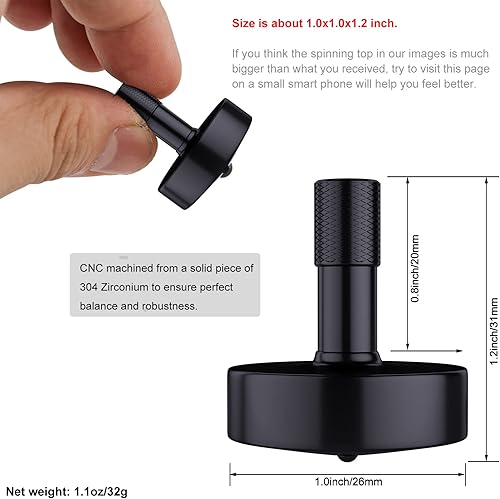 Miniatura 7 de DjuiinoStar Parte superior giratoria de alta calidad: tallo alargado, fácil de girar, alto rendimiento (BR 13+, AVG 5-8), acero inoxidable