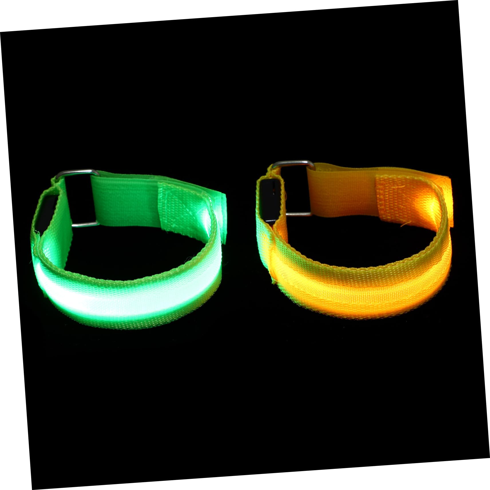 GRIRIW 2Pcs LED Adjustable Running Armband Rechargeable Reflective Wrist Band for Night Safety for Jogging Cycling Walking Dogs and Outdoor Sports Activities