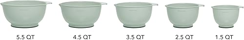 Miniatura 4 de KitchenAid - KE178OSPIA - Juego de 5 cuencos clásicos para mezclar pistacho y tijeras multiusos con funda protectora, 8.72 pulgadas, pistacho