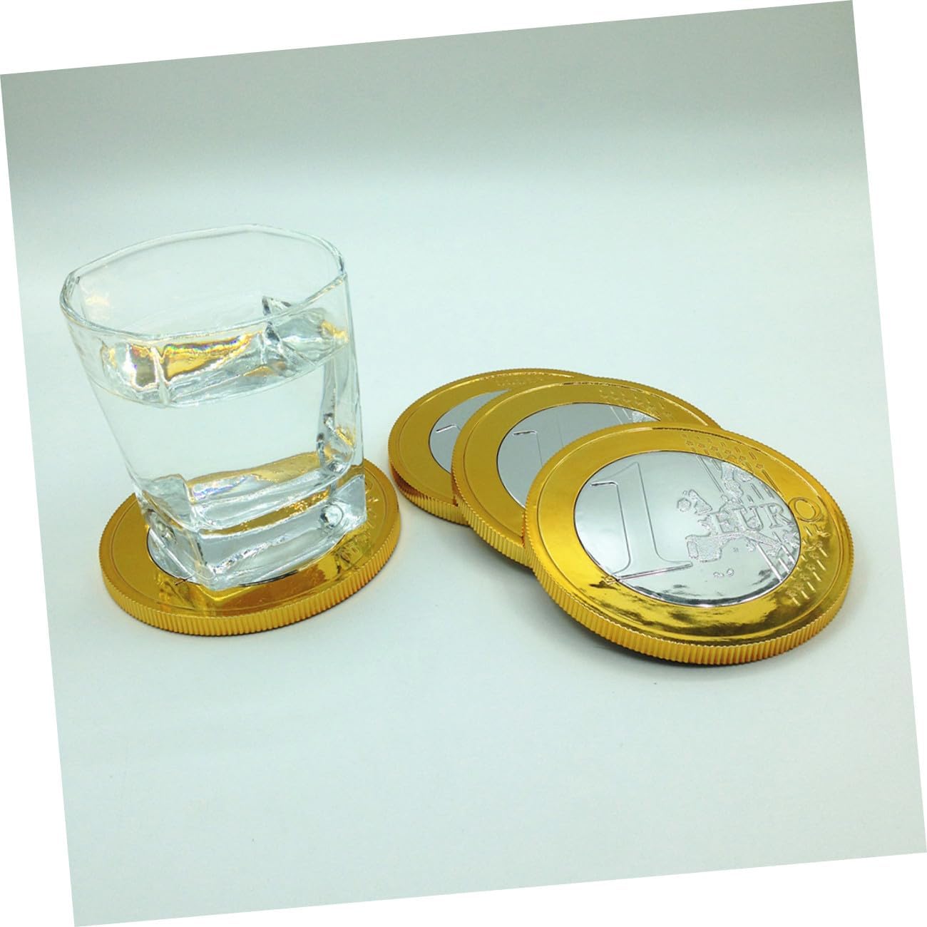 Alipis Abs Mat Set Insulation Coasters Coins Design Heatproof for Table Non-Slip Pad for Kitchen