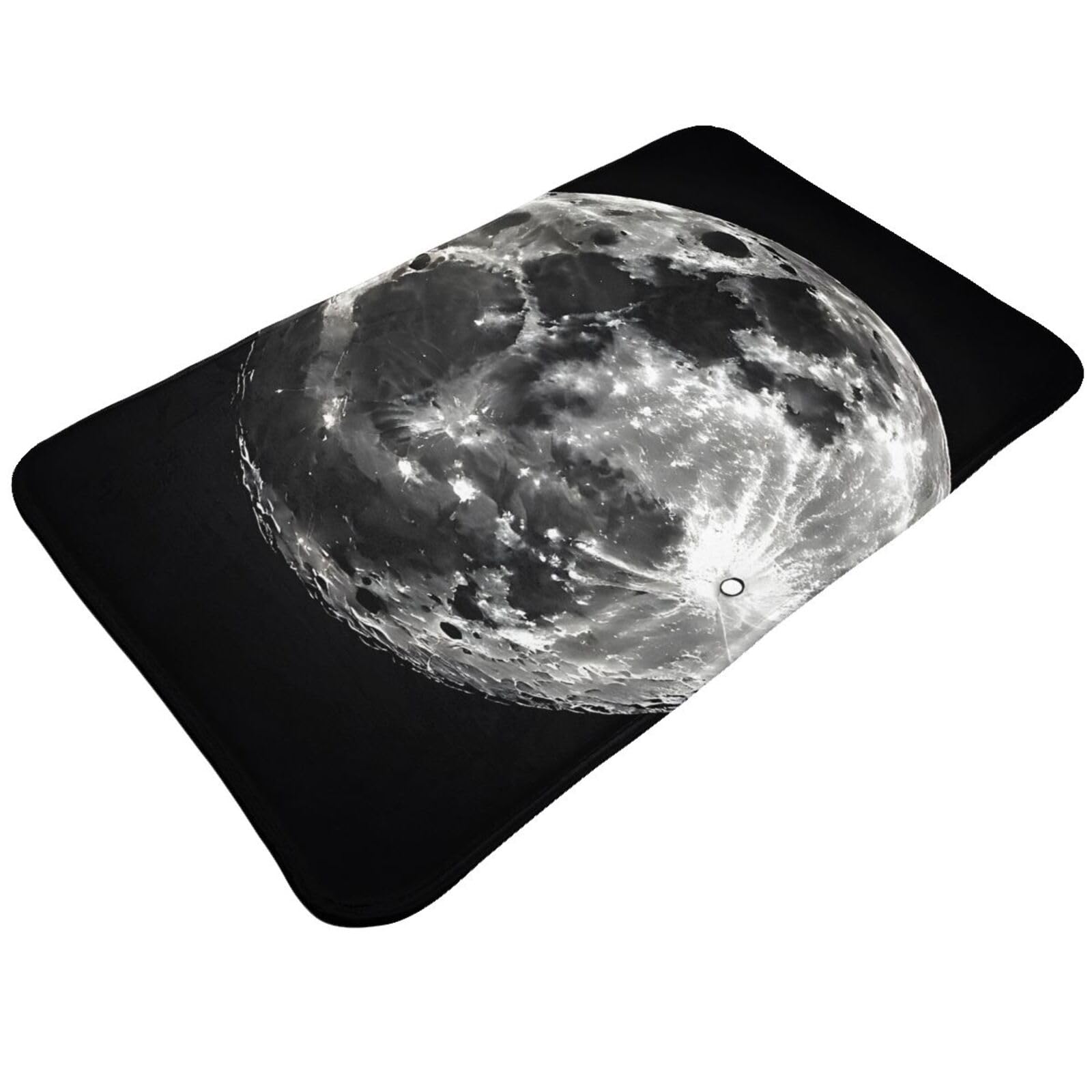 Moon Print Living Room Bathroom Kitchen Anti Slip and Absorbent Carpet, Indoor Entrance Door Muddy Floor Mat, Ultra Soft Washable Carpet 21x31.5 Inches