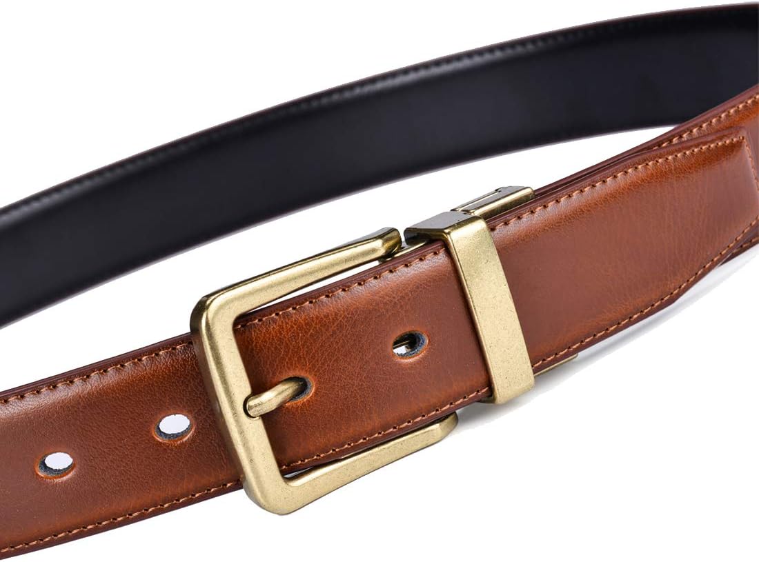 Beltox Men’s Belts Reversible Leather 1.25” Wide 1 for 2 Rotate Buckle Gift Box - Image 7