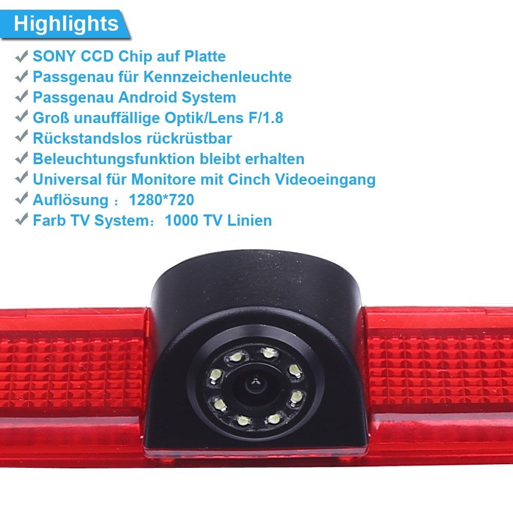 170 Gradi visione Notturna Telecamera Retromarcia Fotocamera Posteriore Rear View Backup Camera per Transporter Van Mercedes Benz Sprinter W906 Viano Vito Transit Ducato Master