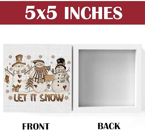 Miniatura 2 de Letrero de muñeco de nieve, decoración de Navidad, corona de invierno, decoración de muñeco de nieve para el hogar, oficina, escritorio, mesa,