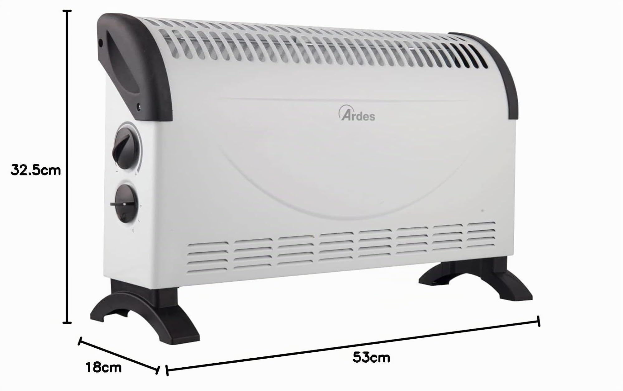 ARDES - AR4C06 Termoconvector Eléctrico KALOR 1500W con Termostato - Termo Convector Aire Caliente 2 Potencias Estufa Eléctrica para Calefaccionar Casa y Oficina - Estufa Eléctrica Inteligente