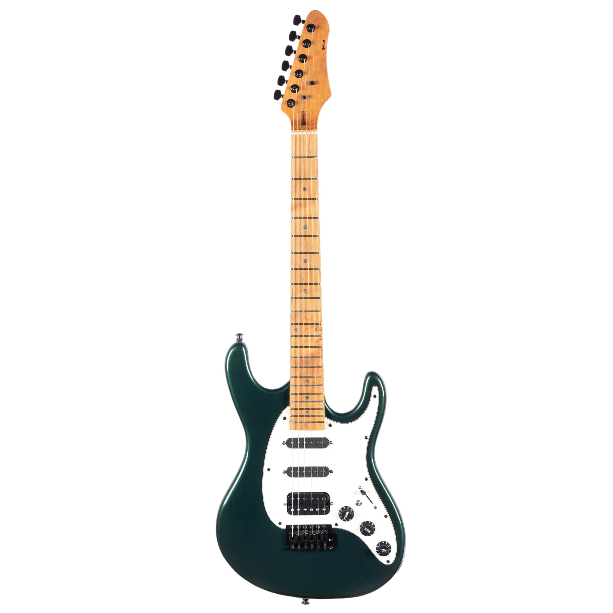 Standard Gitara Elektryczna Gitara Elektryczna Jazzowa Z Klonową Szyjką Piękny Dźwięk Odpowiedni Dla Dorosłych Początkujących Profesjonalne Wykonanie(Dark Green)