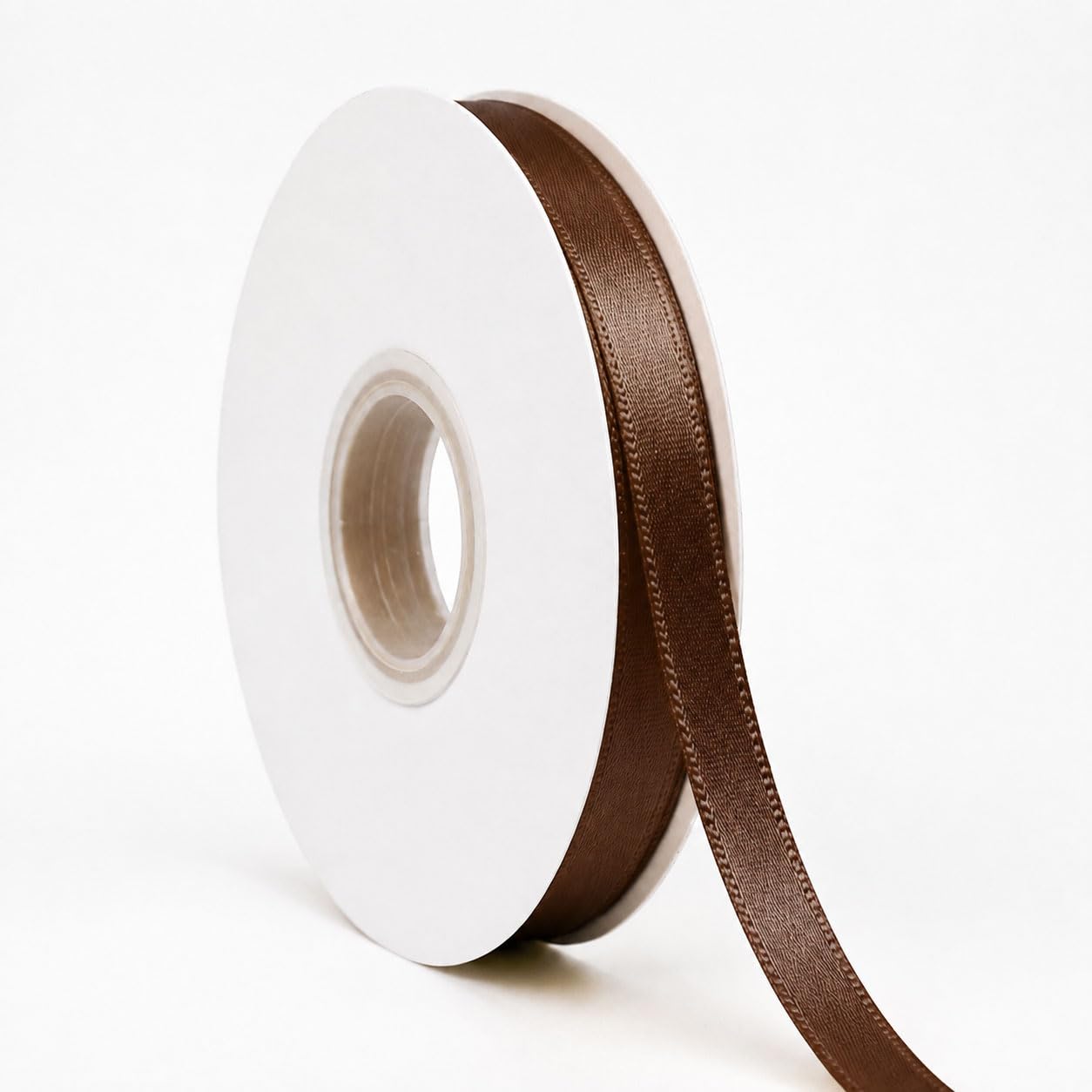 Photo 1 of Brown Ribbon Satin Ribbon 3/8 Inch x 50 Yards with Spool
