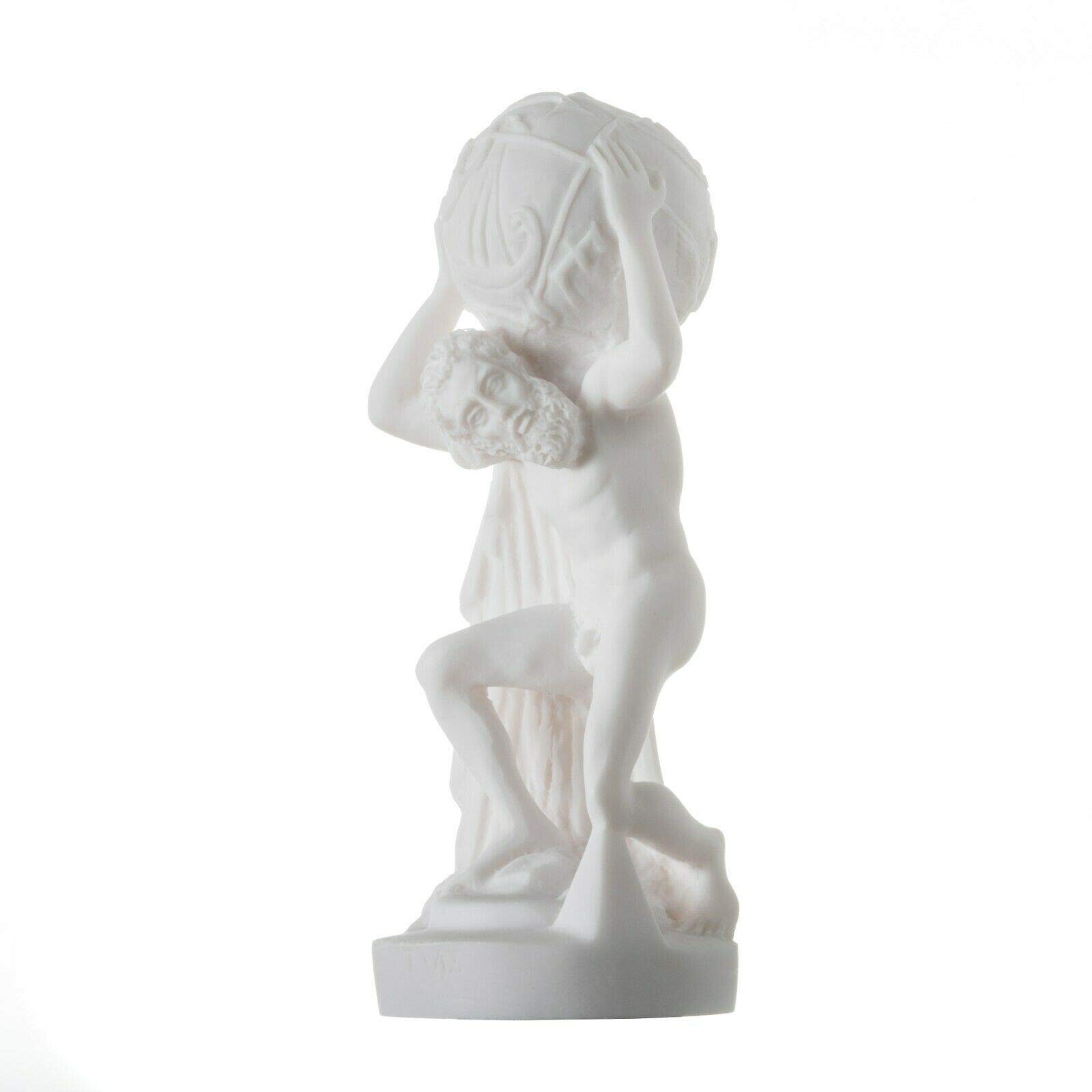 Titano Atlas Alabastro Statua Greca Scultura Artefatto Greco Antico 22 cm