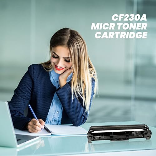 Miniatura 7 de Ampro Tóner MICR CF230A o HP 30A MICR compatible con HP Laserjet Pro M203d, M203dn, M203dw, MFP M227d, MFP M227fdn, MFP M227fdw (imprime 4800