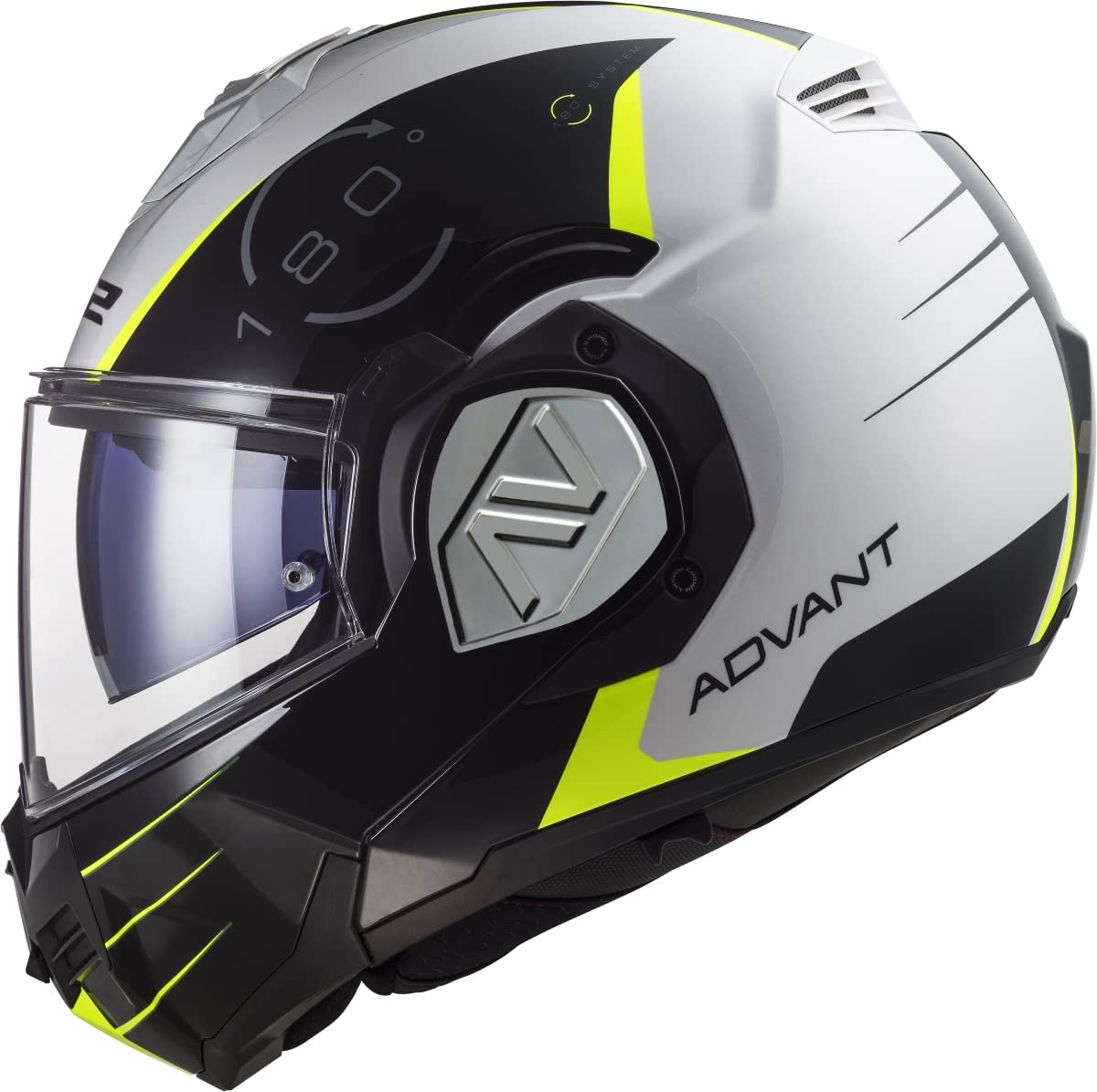 LS2, Casco modulare moto ADVANT CODEX white black 06, XL