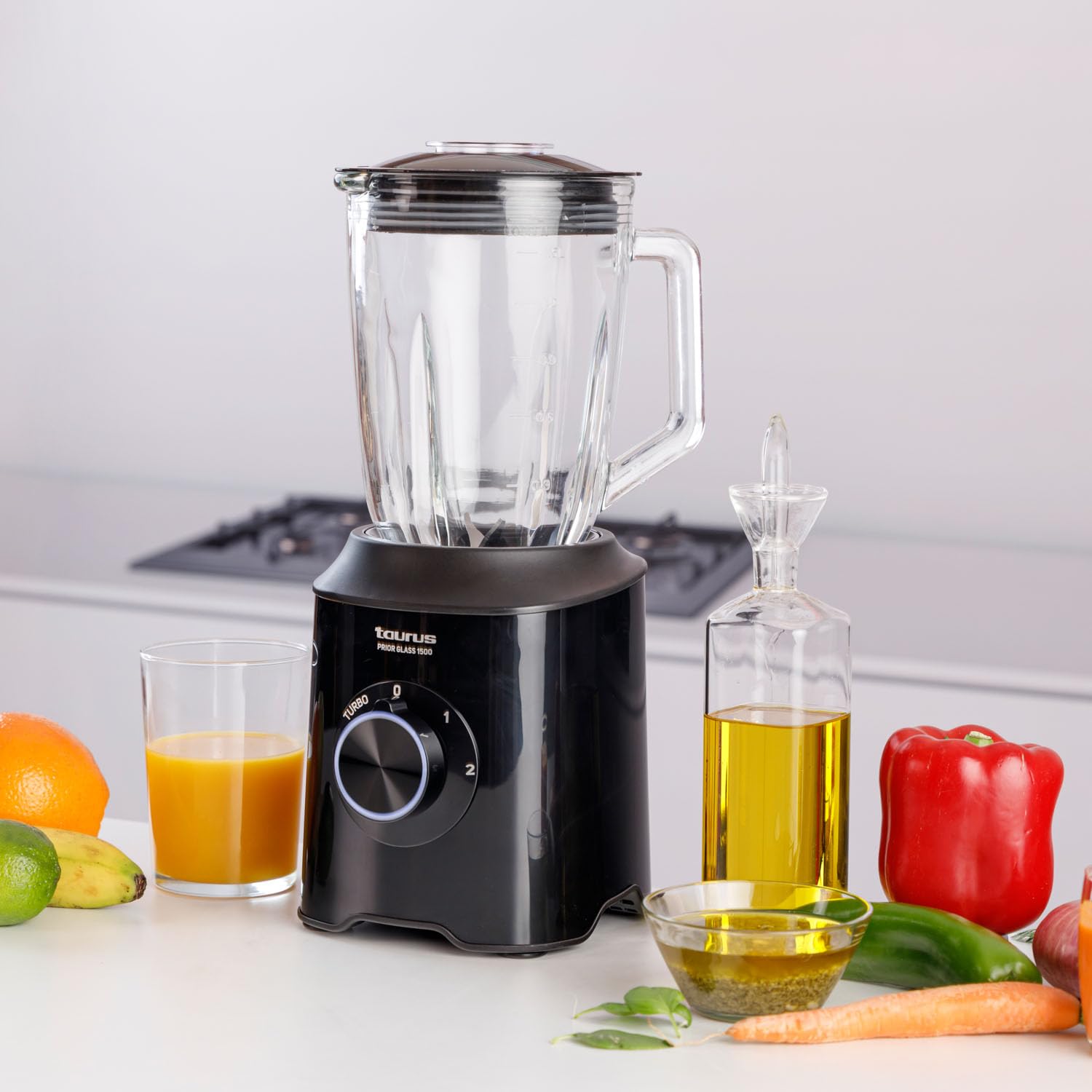 Frullatore Taurus Prior Inox 1500W - Caraffa Vetro 2L, Lame 6 Fili, Acciaio Inox, BPA Free - Foto 7