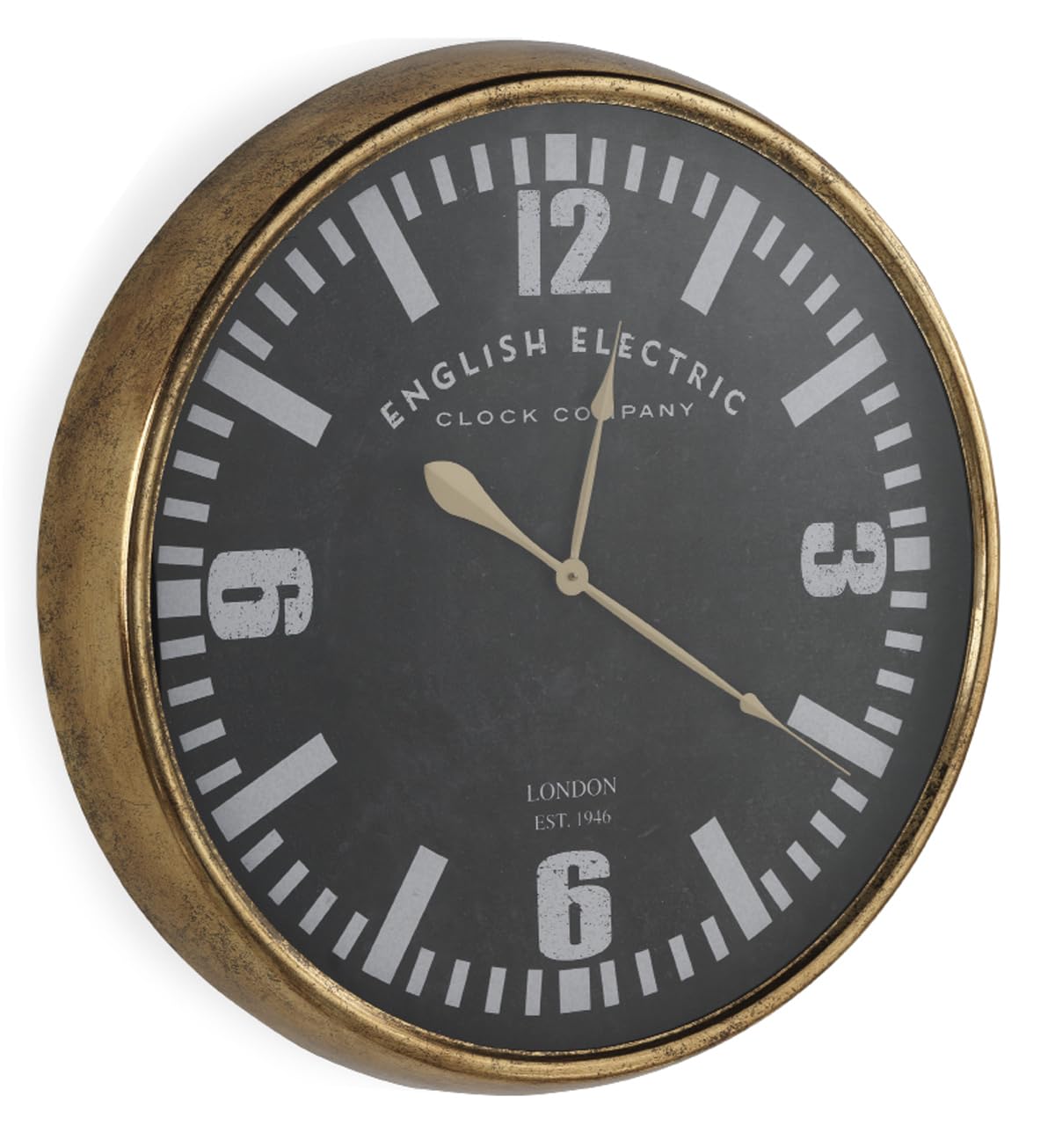 Horloge murale en métal au design contemporain et finitions soignées