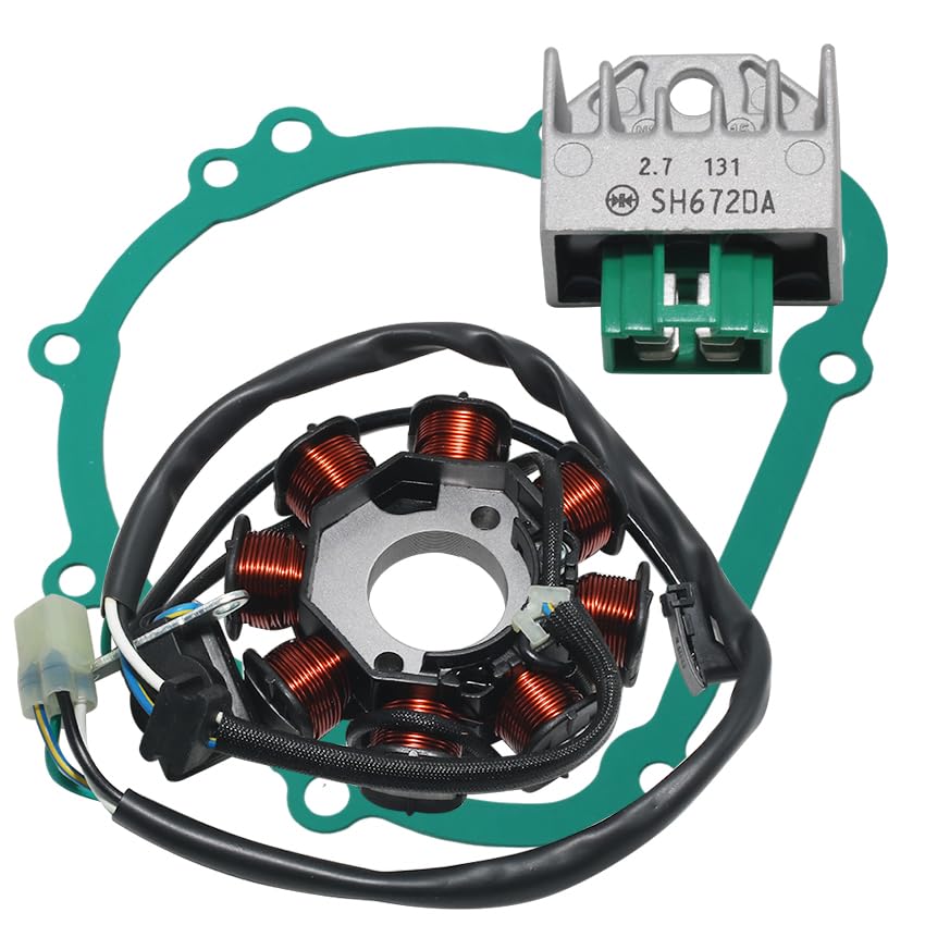 Stator Coil Rectifier Stator Gasket for Kawasaki KLX140,KLX140L 2008-2023 for Kawasaki KLX140G 2017-2023 for Kawasaki KLX140 KLX140A 2008-2022 Stator Coil Rectifier Stator Gasket