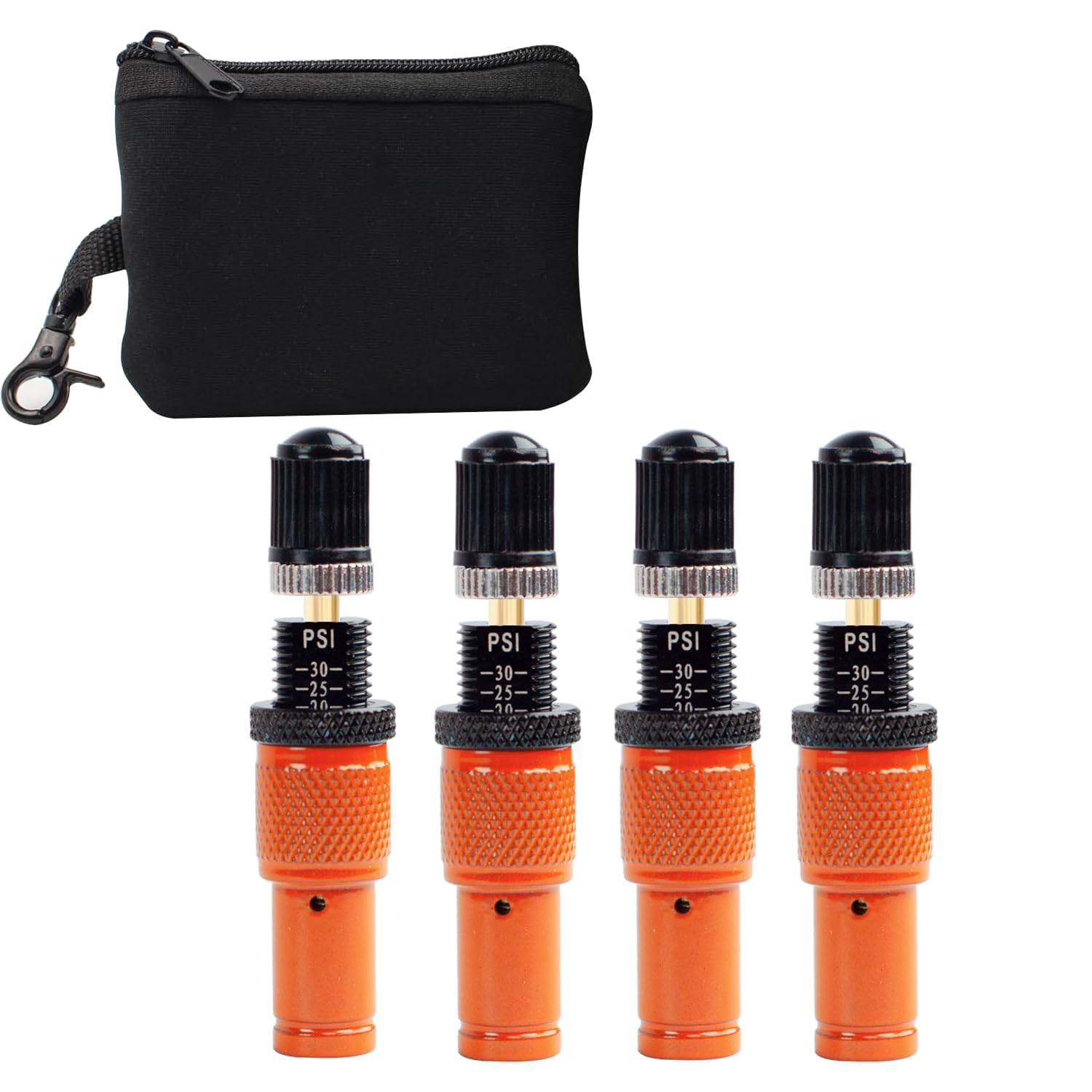 Tire Deflator 10-30 PSI Adjustable Automatic Tire Deflator Valve Kit Air Down Tools Offroad Accessories for Jeep Car Truck Motorcycle and ATV Tires (Set of 4)