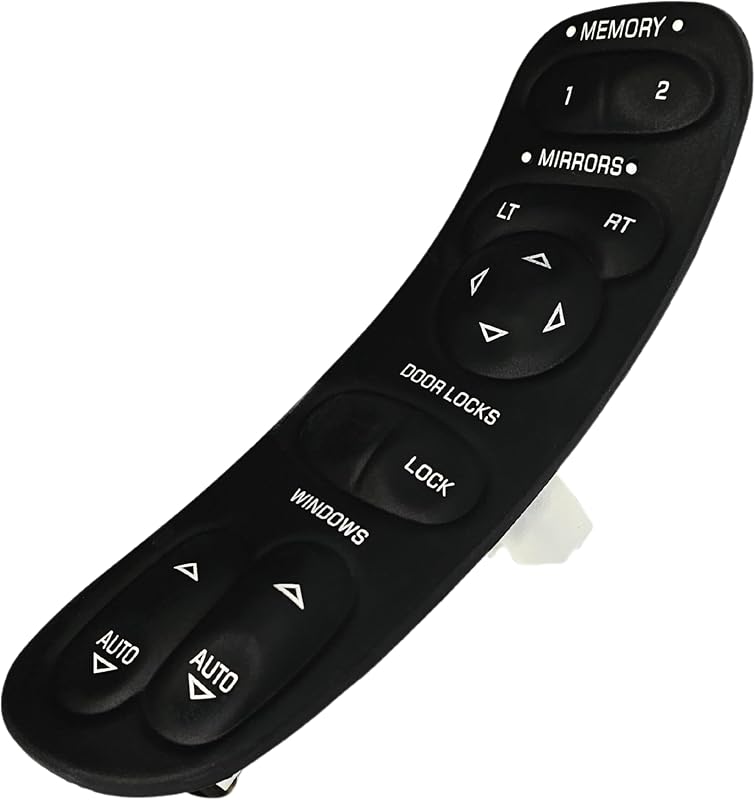 Interruptor mestre do vidro elétrico SWITCHDOCTOR para Chevrolet Corvette C5 1997–2004 com memória – 1 unidade