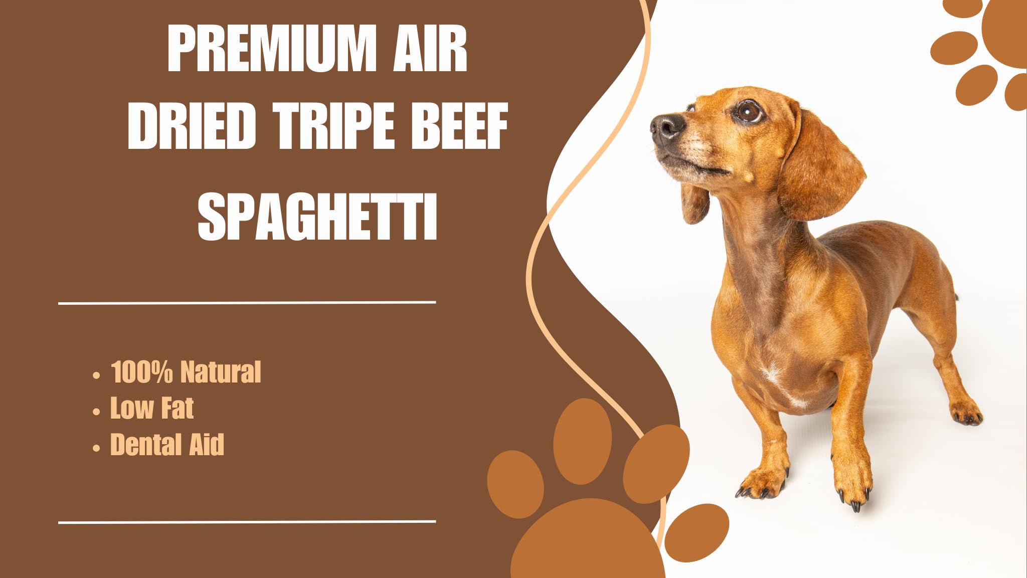 Premium Air Dried Natural Beef Intestine or Spaghetti Chews for Dogs, 10 g (Pack of 20) - Image 3