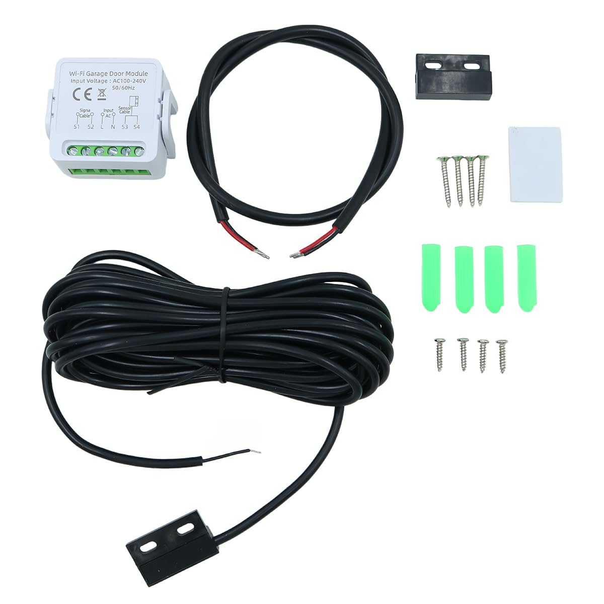 Interruptor inteligente WiFi HUBa para puertas de garaje compatible con Tuya
