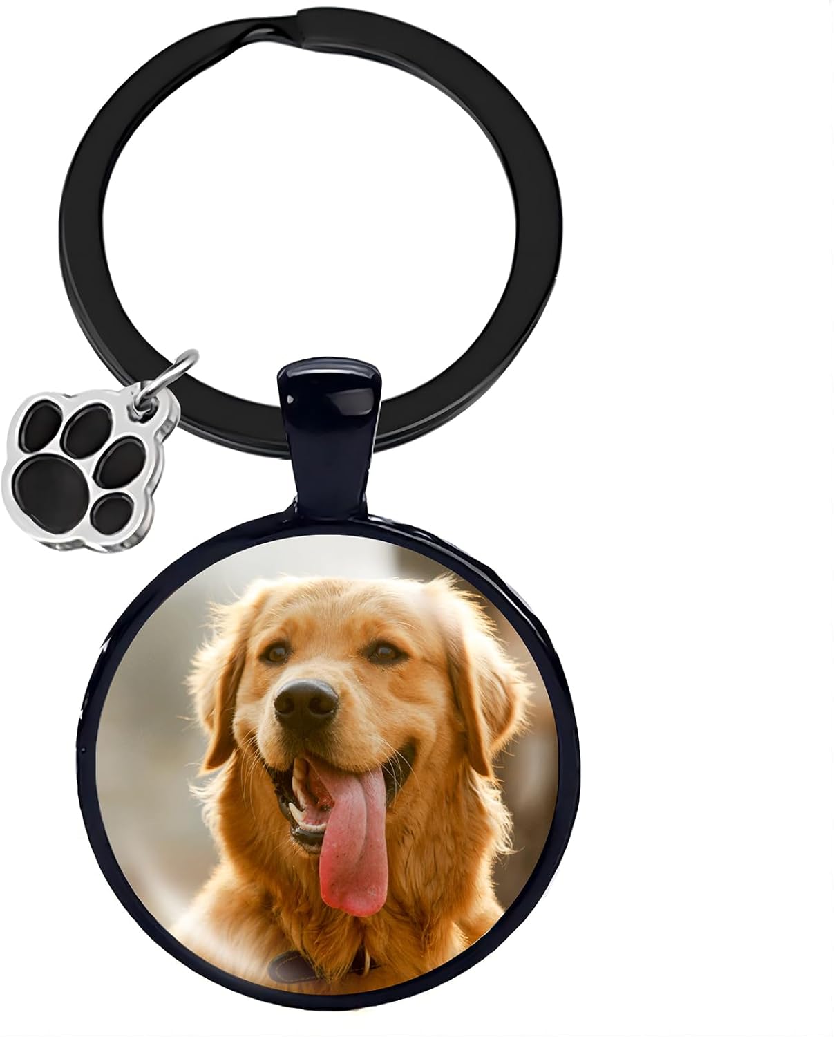 Custom Pet Photo Keychain Personalized Photo Pawprint Dog Tag Keychain Engraved Keyring Animal Pet Lover - Image 4
