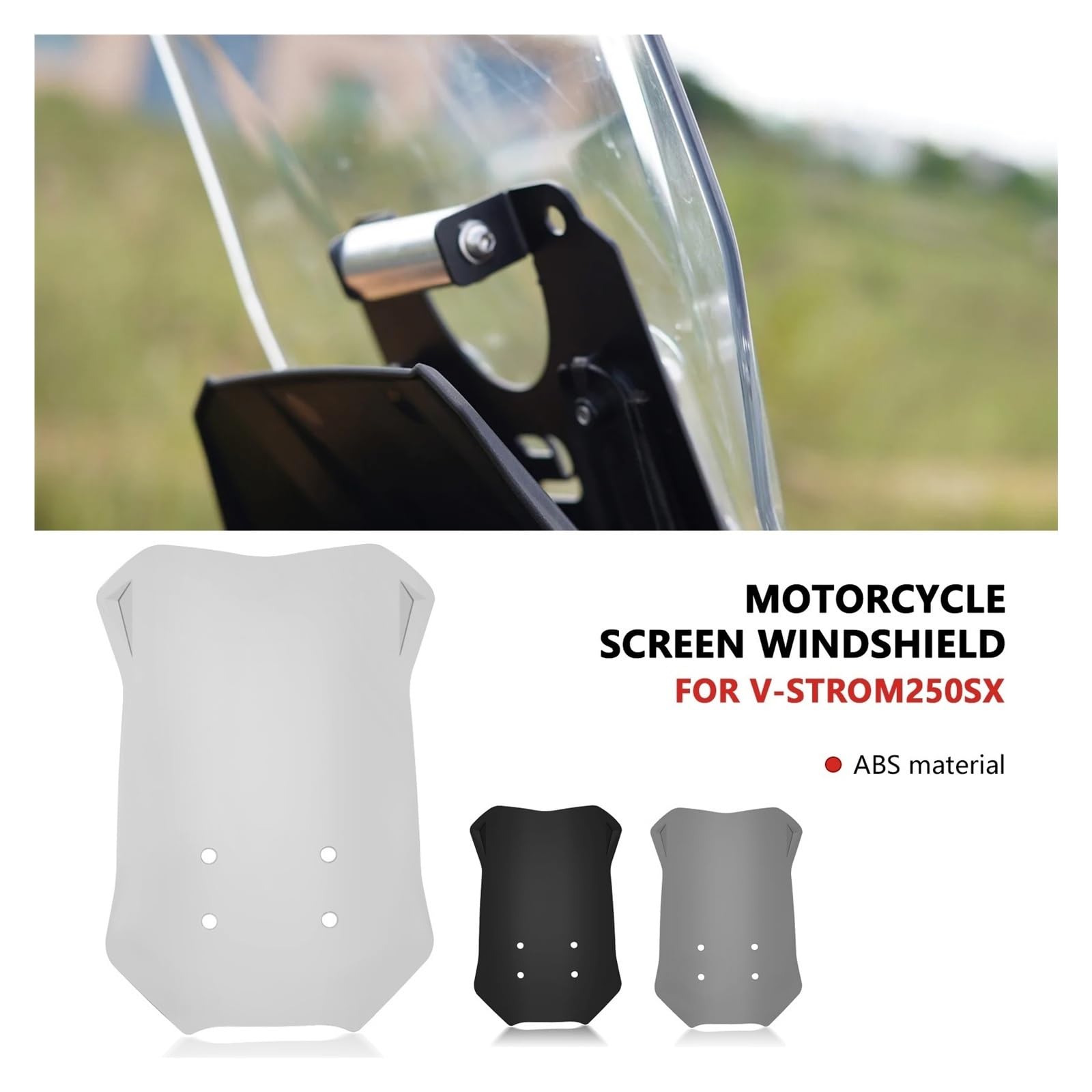 Pasuje Do Motocykla V-STROM 250SX 2025 2024 2023 Podwyższona Przednia Szyba, Spojler, Osłona Przednia Deflektor Przednia szyba(Transparent Color)