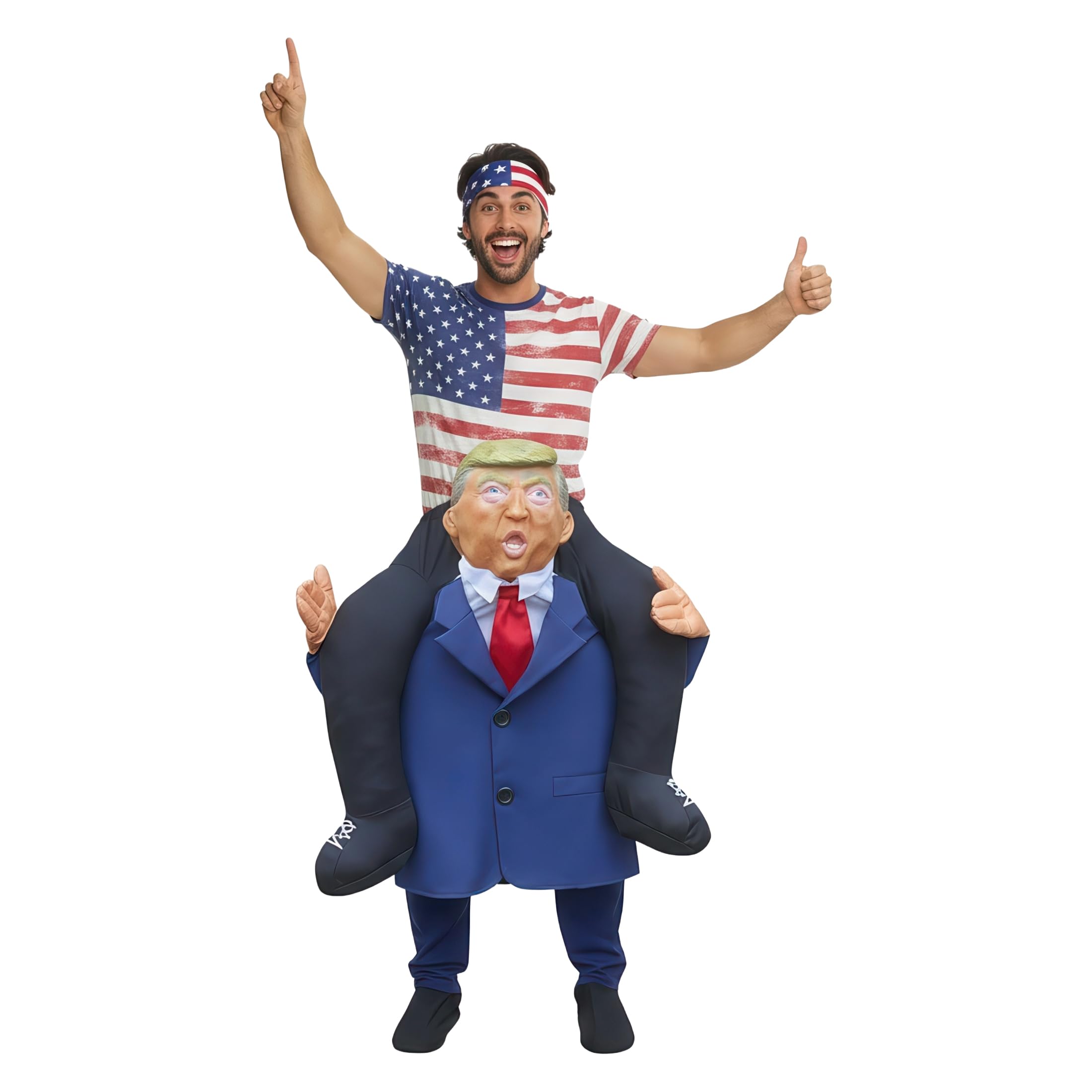 Morph Costumes Piggyback Funny Political Ride on Halloween Costume for Adults