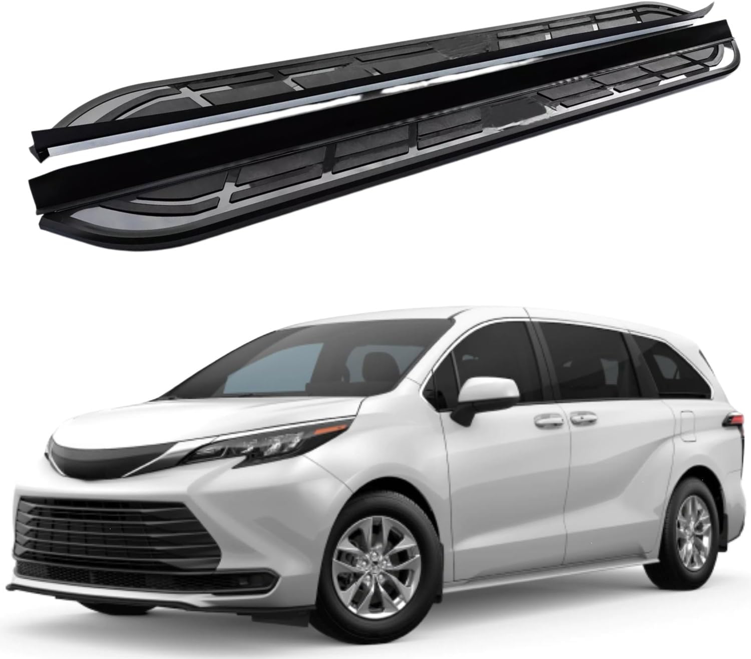 Running Board Fits for Toyota Sienna 2021-2026 Aluminum Alloy Anti-Corrosion 2PCS Side Step 550LBS Nerf Bars