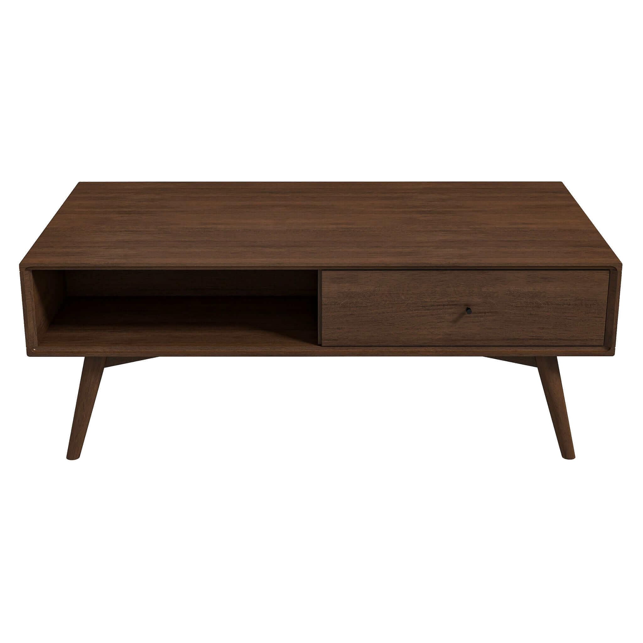 Amazon.com: Mid-Century Modern Walnut Coffee Table & Stool