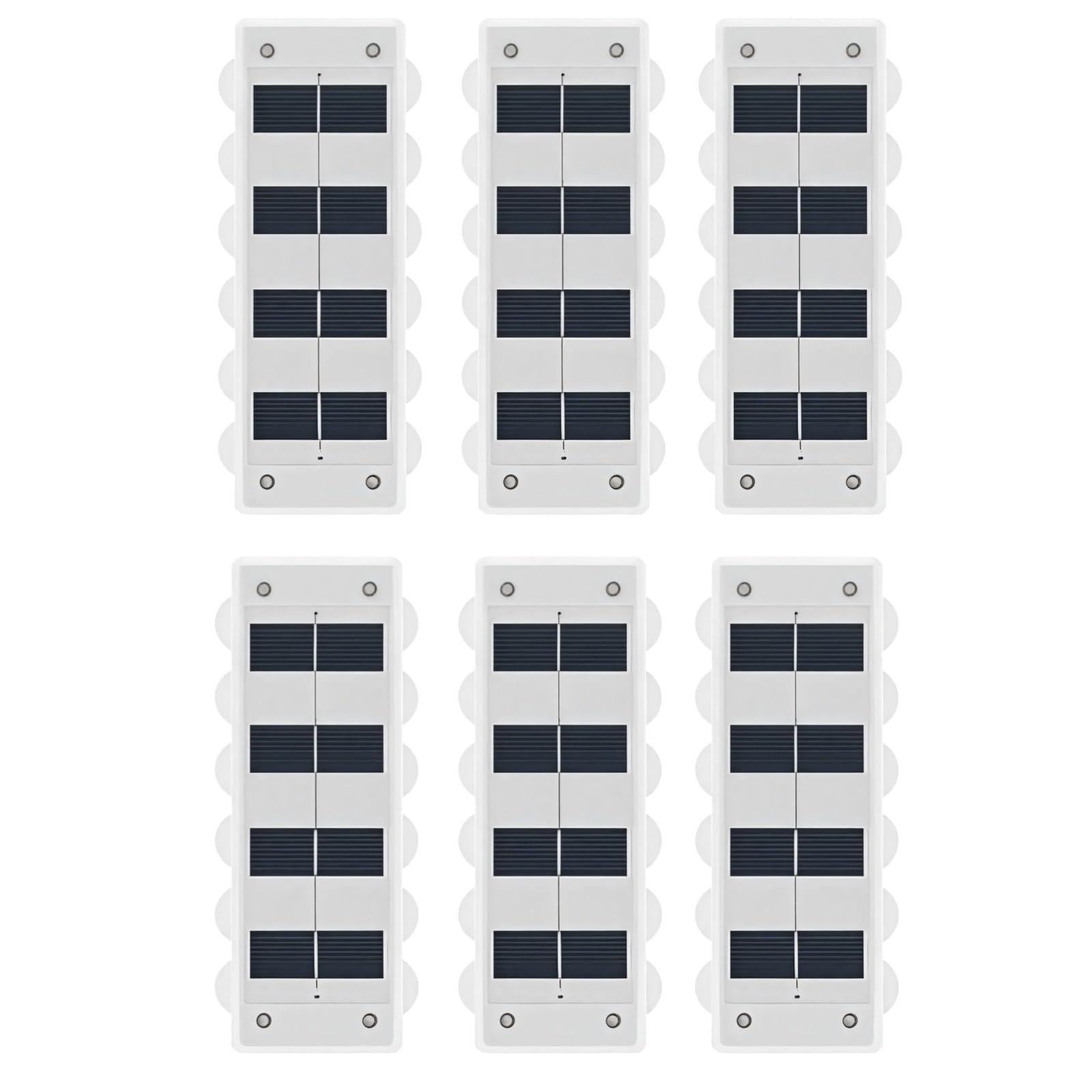 6 sztuk lamp solarnych do ogrodzenia, montażu ściennego, regulowana jasność (7 trybów), wodoodporne ABS + PC, idealne do ogrodu, na patio, taras i podwórko