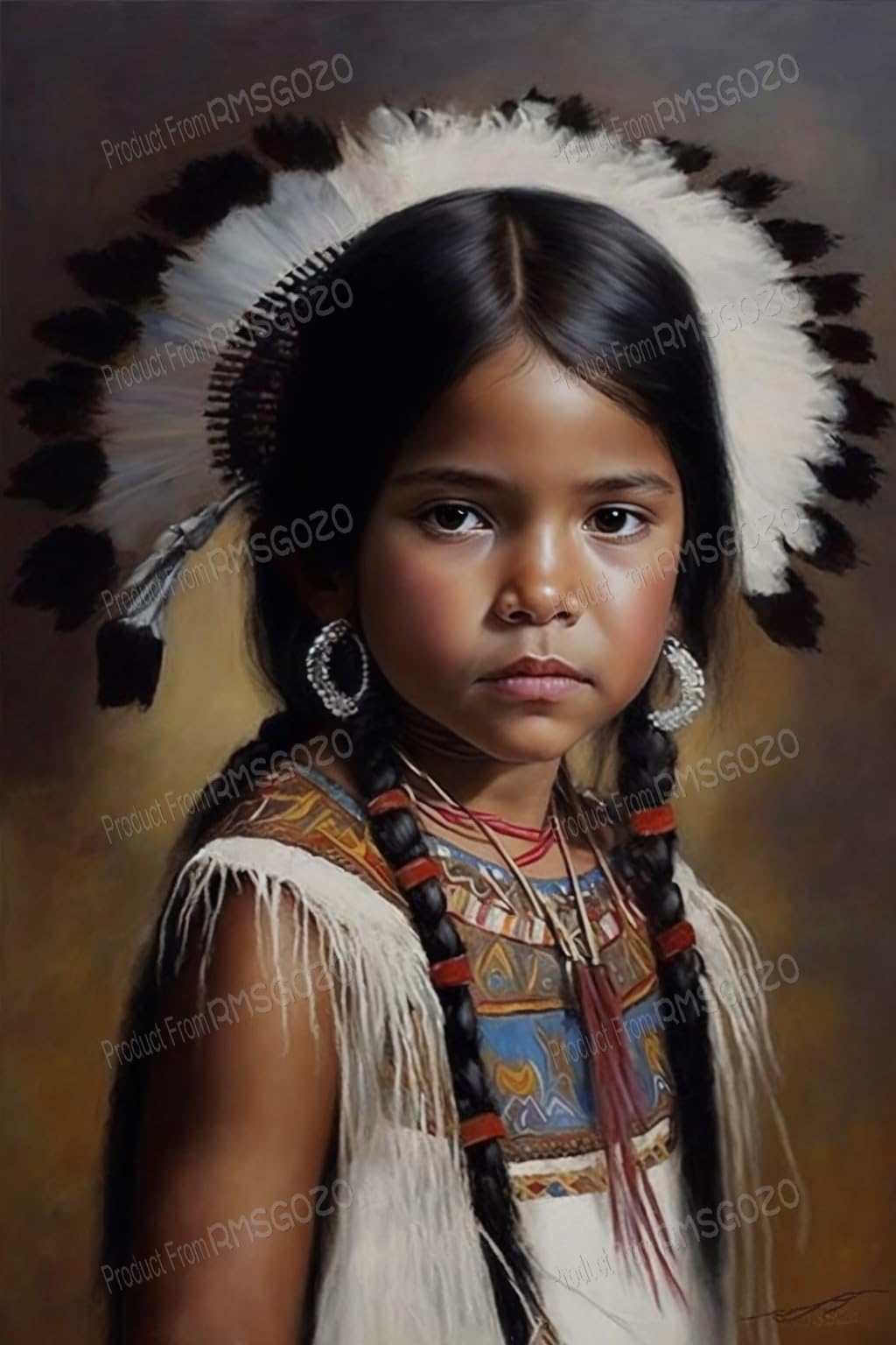 Indian Nation Girl – Casse-tête en bois de 1000 pièces pour adultes – Tribu de course primitive américaine, excellent jouet pour enfants et décoration d'intérieur