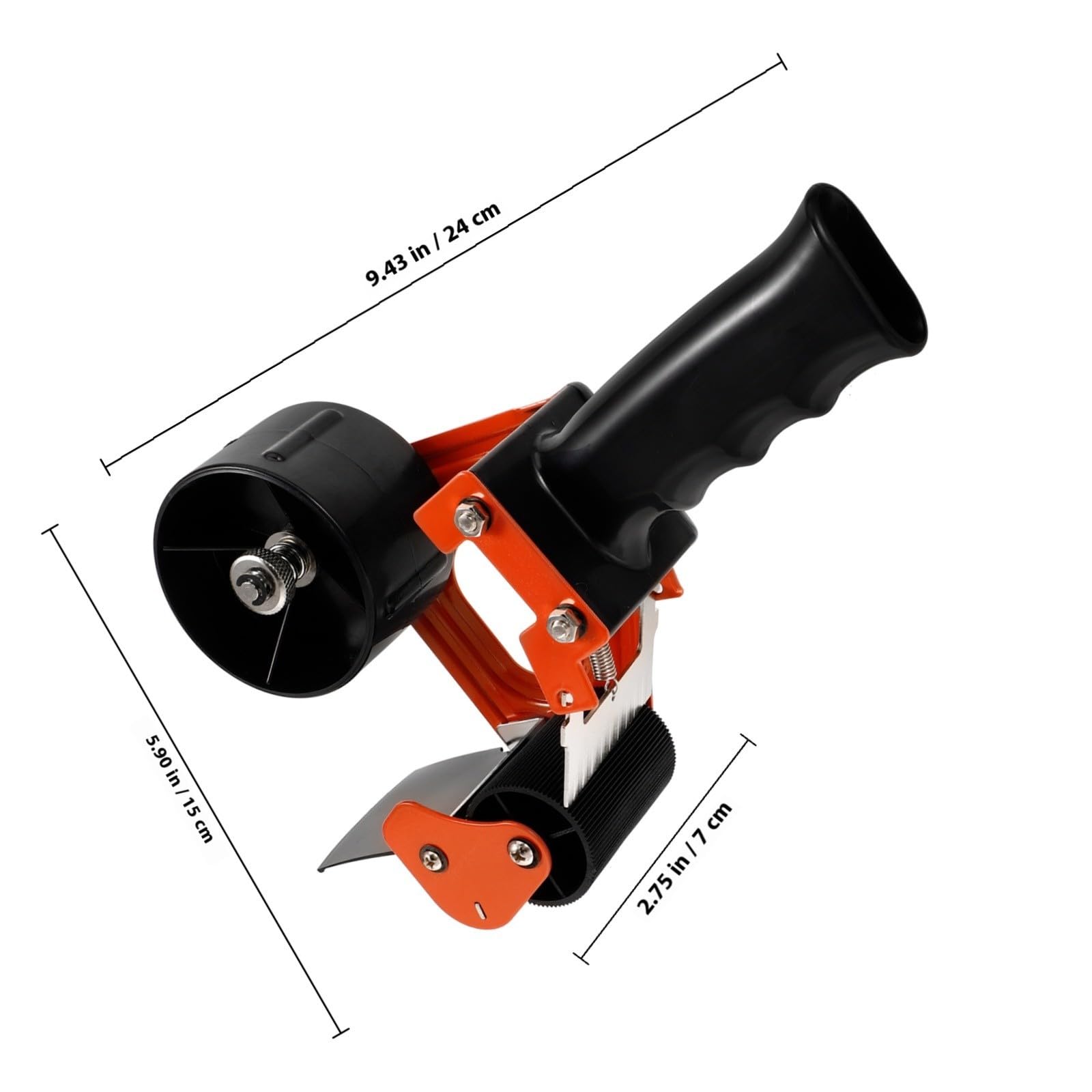 Handlicher Tisch Packbandabroller aus Edelstahl und Eisen Geeignet für Klebeband bis 60mm Breite mit 72mm Achsdurchmesser für Einfaches Verpacken und Versiegeln