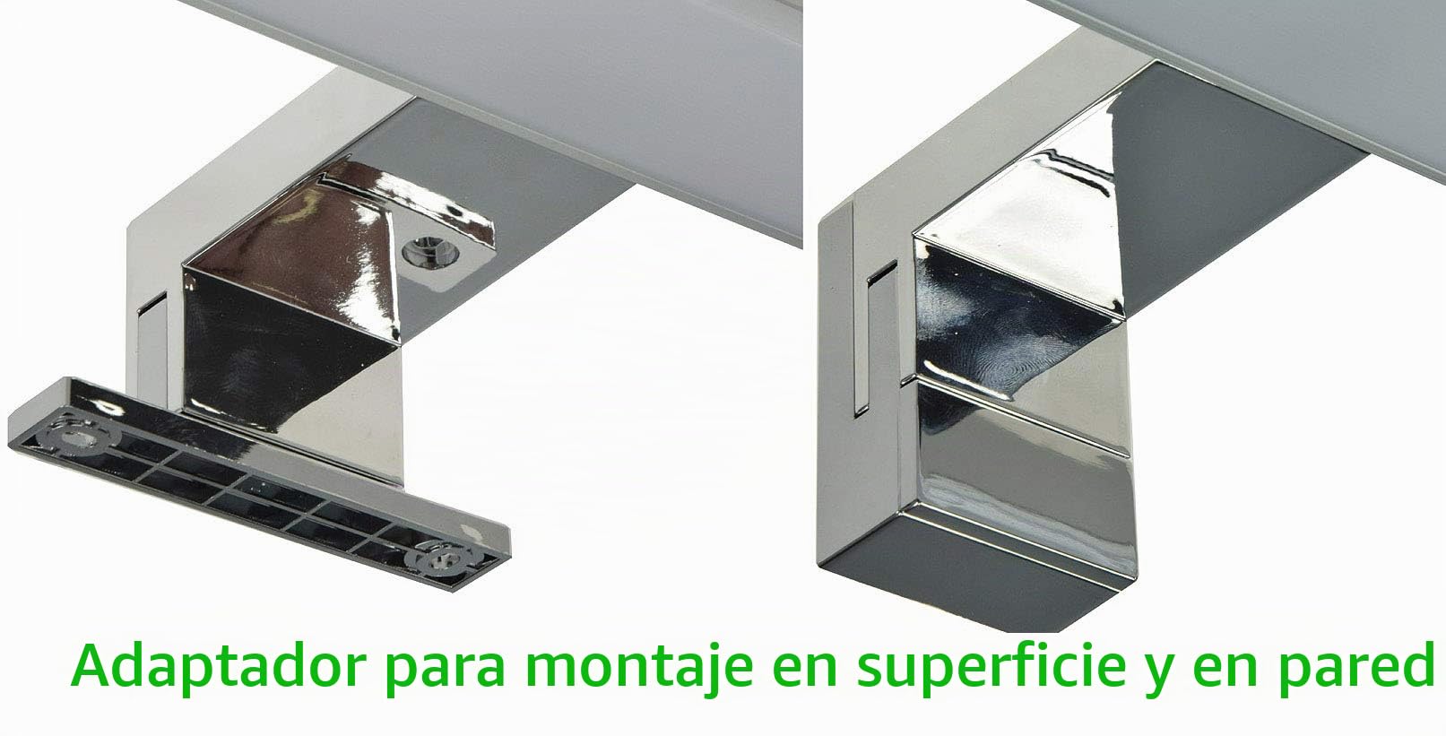ChiliTec Lámpara LED para espejo de baño, 78 cm, IP44, 230 V, iluminación de baño, 2000 lúmenes, luz blanca neutra, carcasa de aluminio, color plateado
