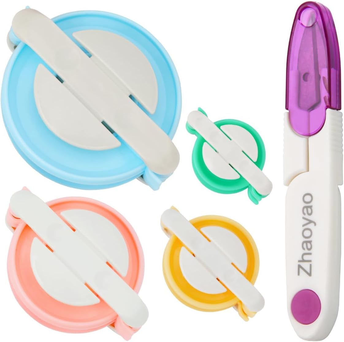 Pompom Makers 4 Size Pom Poms Maker Tool Set DIY Fluff Ball Weaver for DIY Wool Yarn Knitting Craft Project with Cutter Scissors