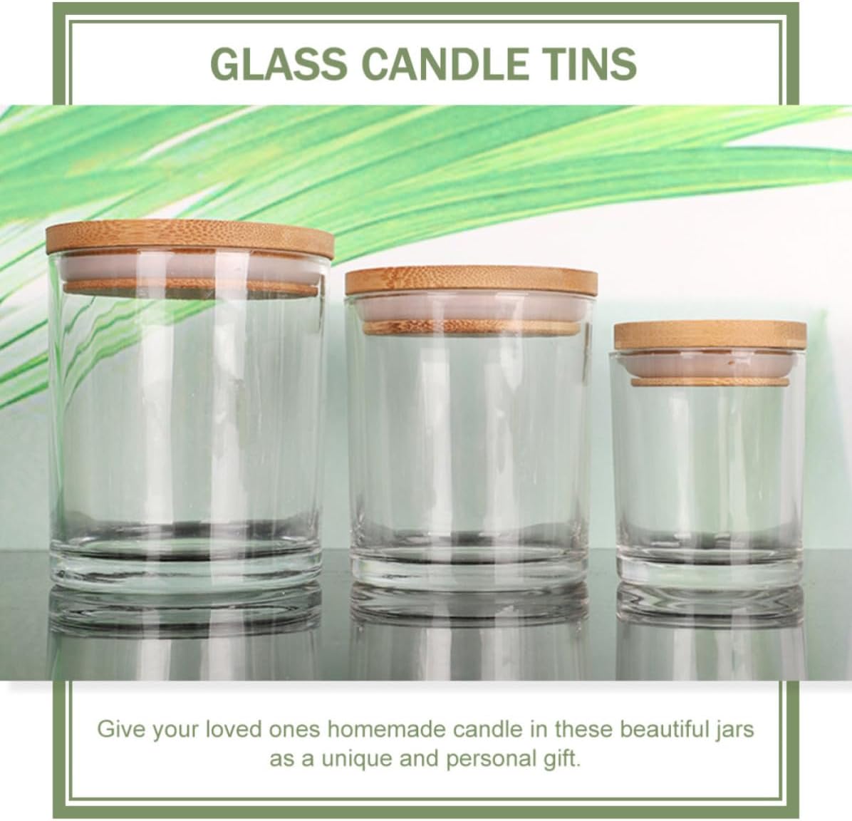 5 Sets of Empty Glass Candle Tins with Lids for Candle Making, Elegant and Practical Home Decor Jars Suitable for Aromatherapy and Cookies Storage