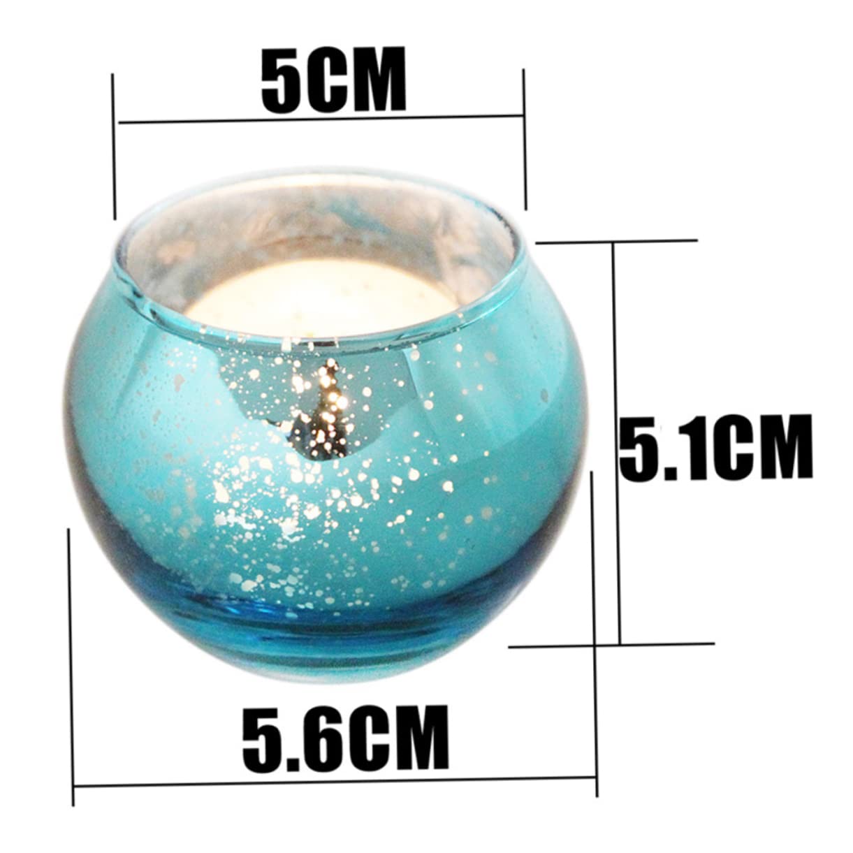 12pezzi Portacandele in Vetro Da Design Decorativo e Pratico Per Casa Accessorio Creativo Per Camera Da Letto e Soggiorno