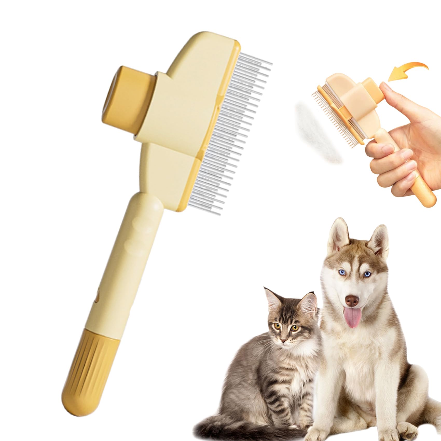 Peigne De Massage Pour Animaux De Compagnie Brosse De Toilettage Pour Chat Auto-nettoyante